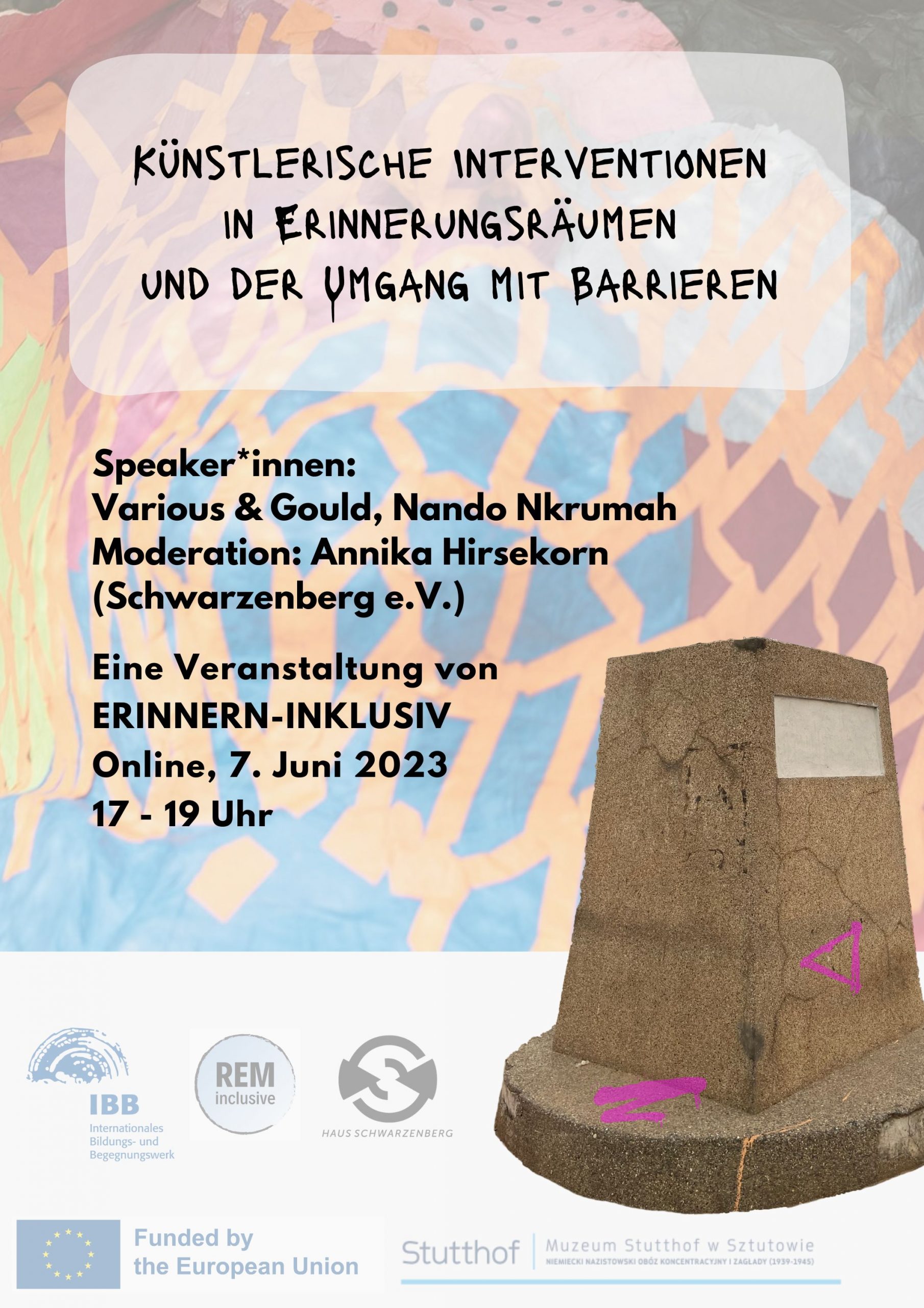 Plakat zur Werbung für das Online-Meeting am 7. Juni von 17 bis 19 Uhr