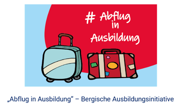 Das Loge der Bergischen Ausbildungsinitiative "Abflug in Ausbildung"
