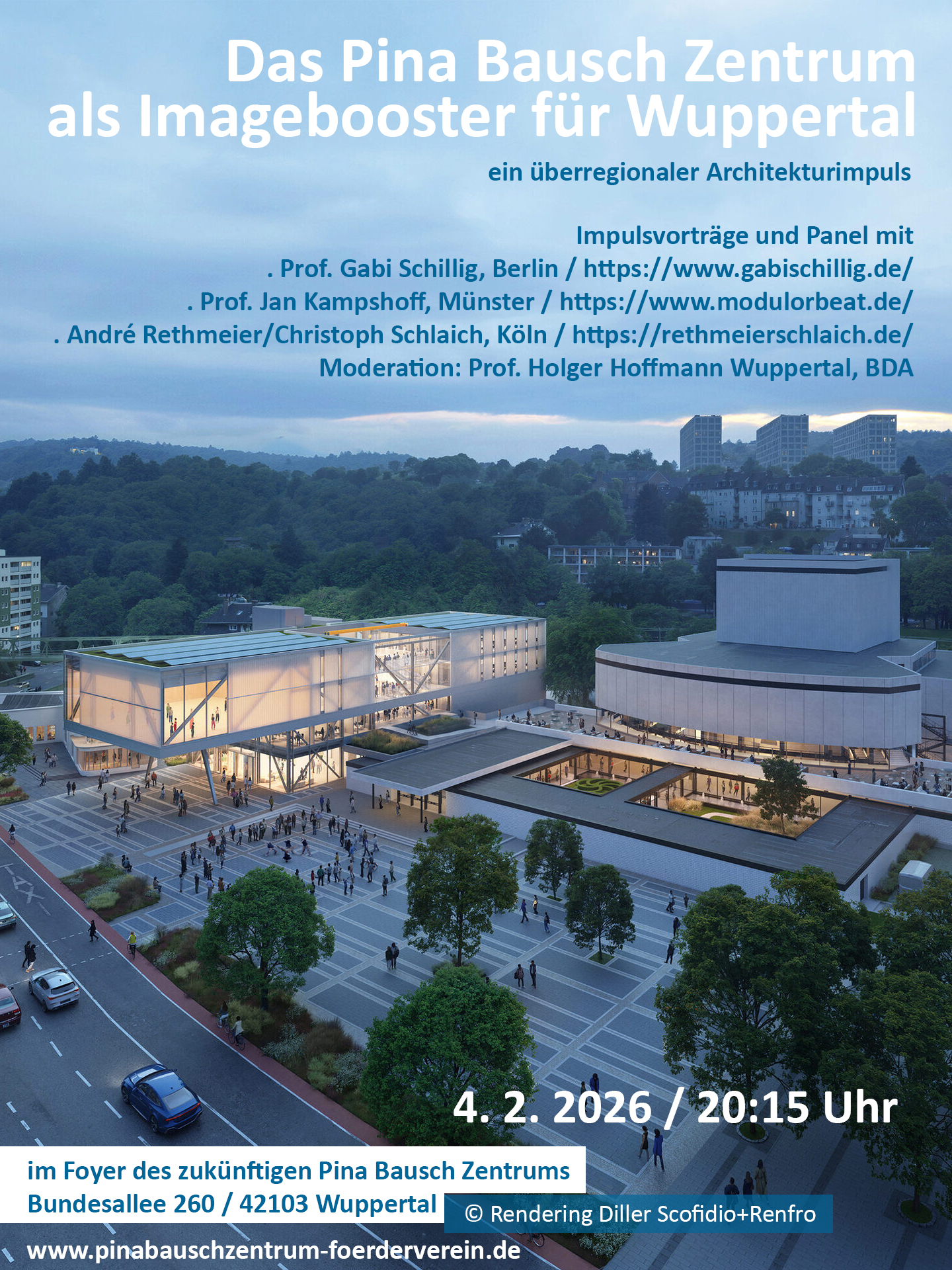 Übersicht des geplanten Geländes mit Alt- und Neubau / von Diller Scofidio + Renfro